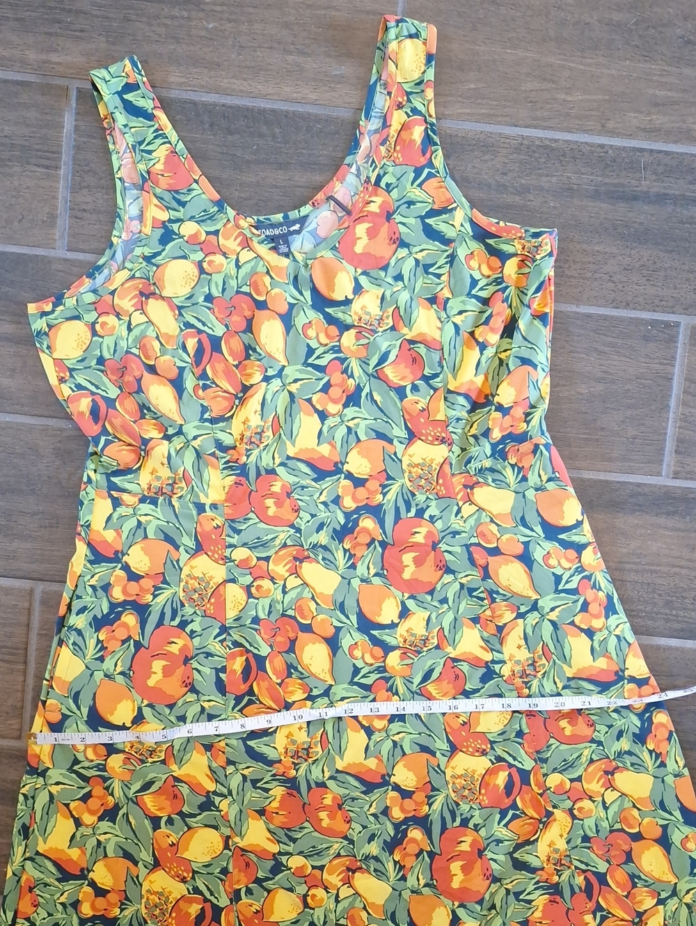 Toad & Co. Sleeveless Sport Dress In Citrus Print Size L - Picture 13 of 13